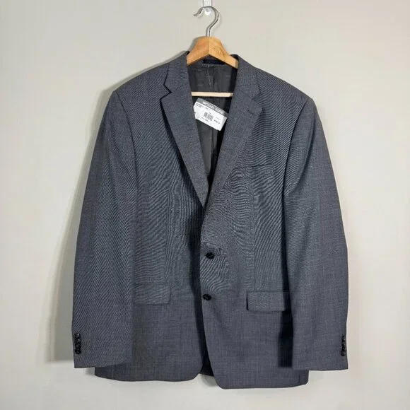 Michael Kors Wool Sport Coat Dinner Jacket Blazer Men 44L Gray Career Formal NWT